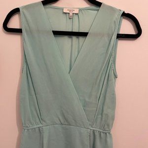 Aritzia BABATON Alexander Mint Sleeveless Blouse Top 100% Silk Crepe Size XS